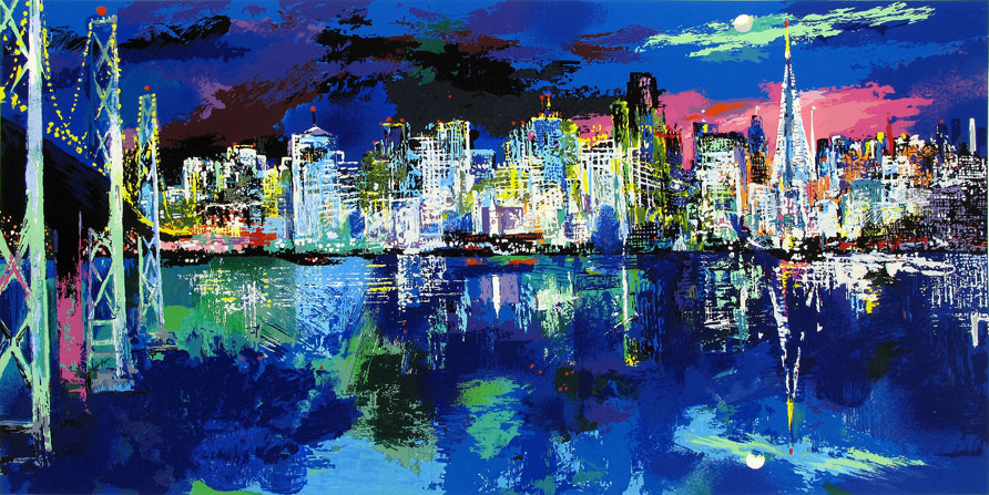 San Francisco by Night painting - Leroy Neiman San Francisco by Night art painting